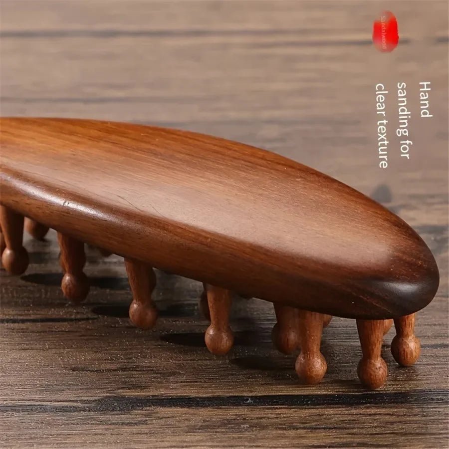 SILVAROSE – Rosewood Massage Comb for Scalp Stimulation & Pain Relief