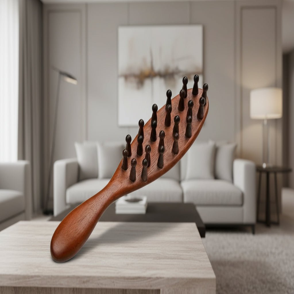 SILVAROSE – Rosewood Massage Comb for Scalp Stimulation & Pain Relief