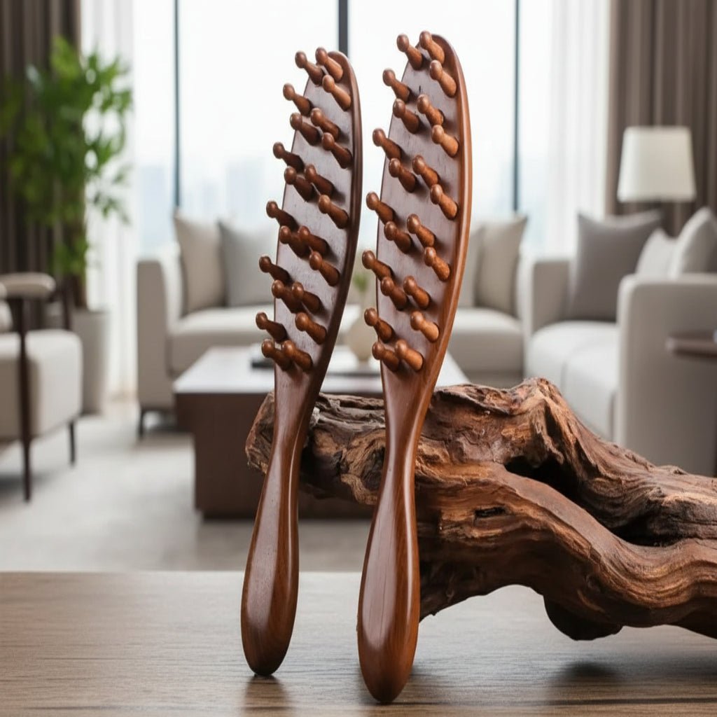 SILVAROSE – Rosewood Massage Comb for Scalp Stimulation & Pain Relief