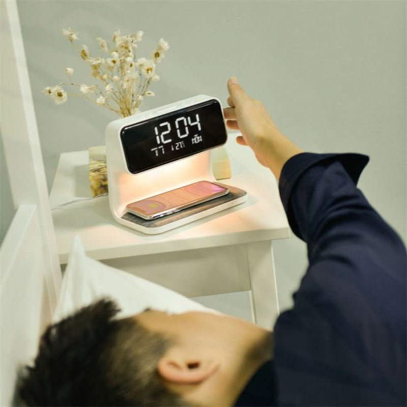 SleekStation – Clutter-Free Nightstand Solution with Touch Lamp
