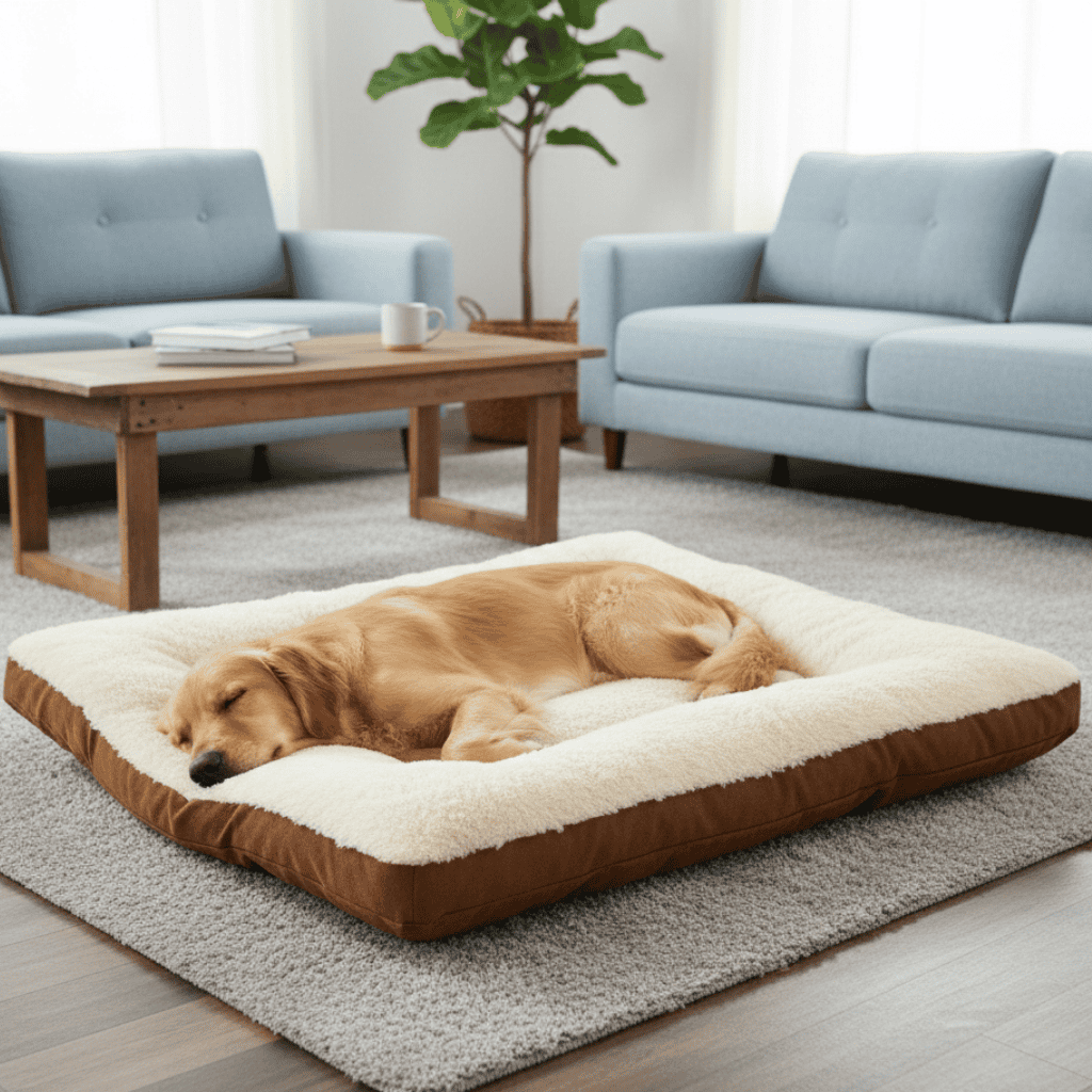 SLEEPDEN – Premium Dog Bed with Supportive Foam & Soft Cotton Cover
