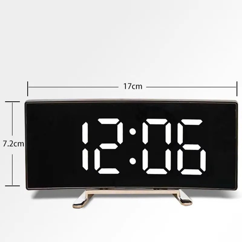 SMARTREFLECT – Curved LED Mirror Alarm Clock for Modern Spaces