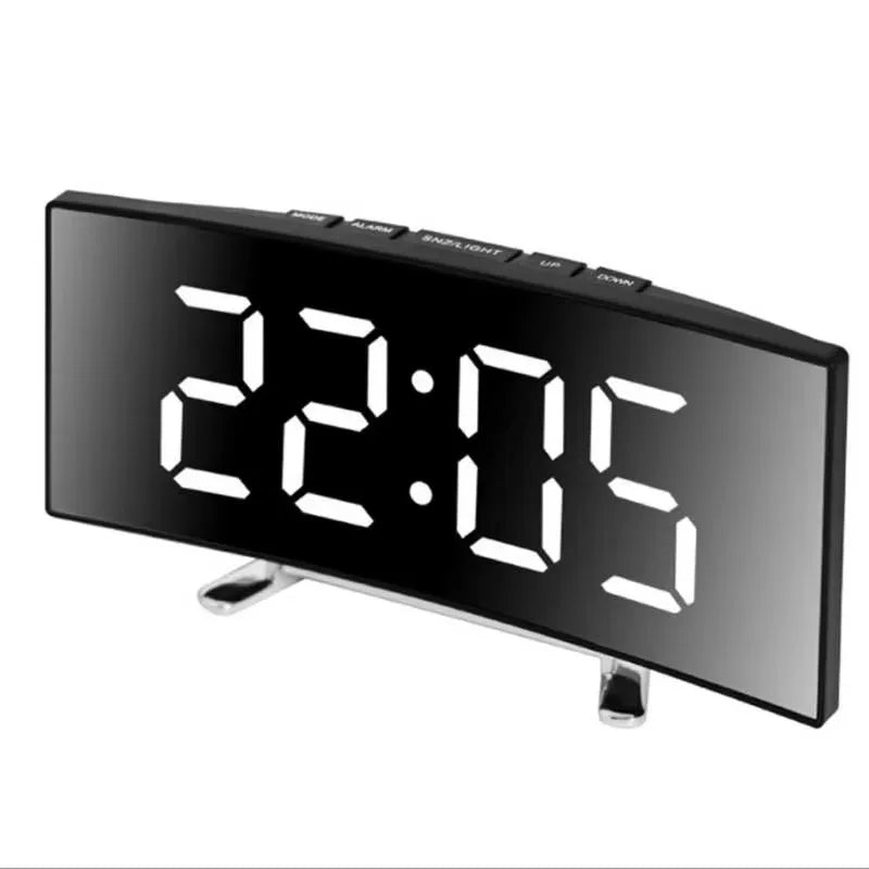 SMARTREFLECT – Curved LED Mirror Alarm Clock for Modern Spaces