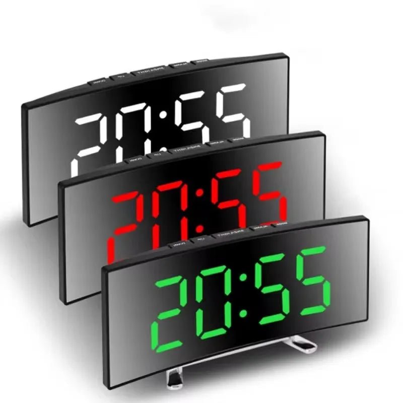 SMARTREFLECT – Curved LED Mirror Alarm Clock for Modern Spaces