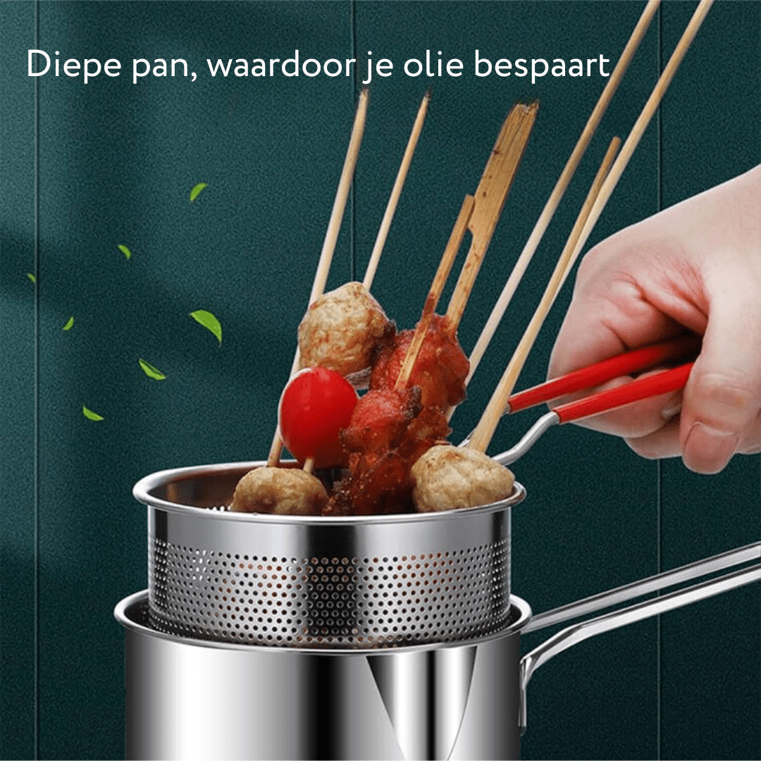 Snackpot – Stainless Steel Fryer for Crispy Snacks and Oil-Saving Cooking
