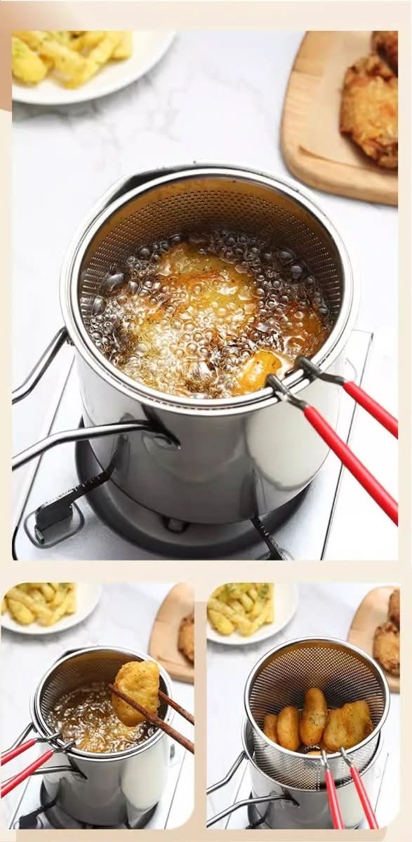Snackpot – Stainless Steel Fryer for Crispy Snacks and Oil-Saving Cooking