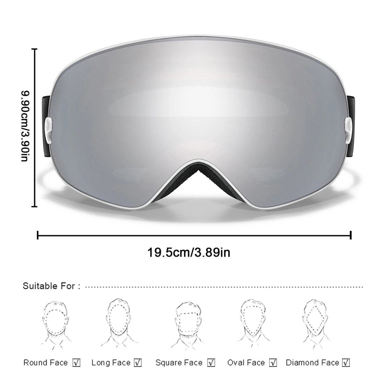 SNOWSIGHT PRO – Premium Anti-Fog Ski Goggles with UV400 Protection & Night Vision Lens