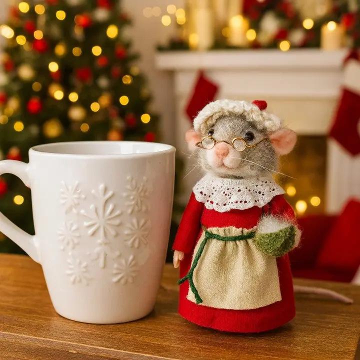 SNUGMICE – Handmade Felt Mouse Ornaments for Cozy Home Decor