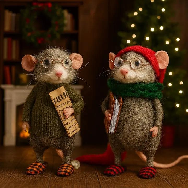 SNUGMICE – Handmade Felt Mouse Ornaments for Cozy Home Decor