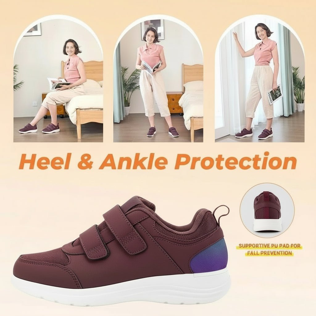 SOFTCARE – Women’s Lightweight Diabetic Walking Shoes with Adjustable Comfort Fit