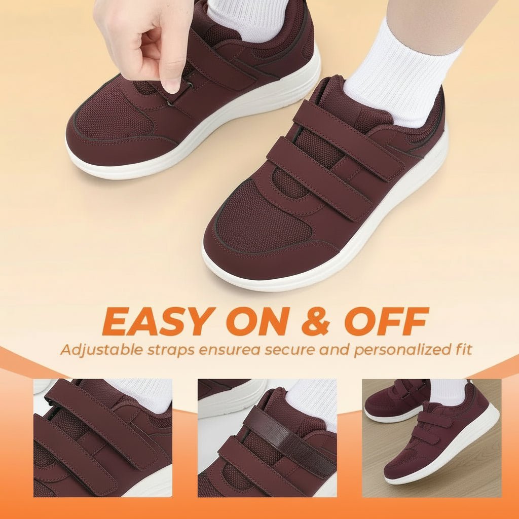 SOFTCARE – Women’s Lightweight Diabetic Walking Shoes with Adjustable Comfort Fit