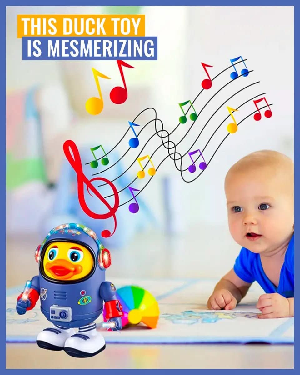 SPACEWADDLE – Dancing Duck Toy for Babies with Lights & Music
