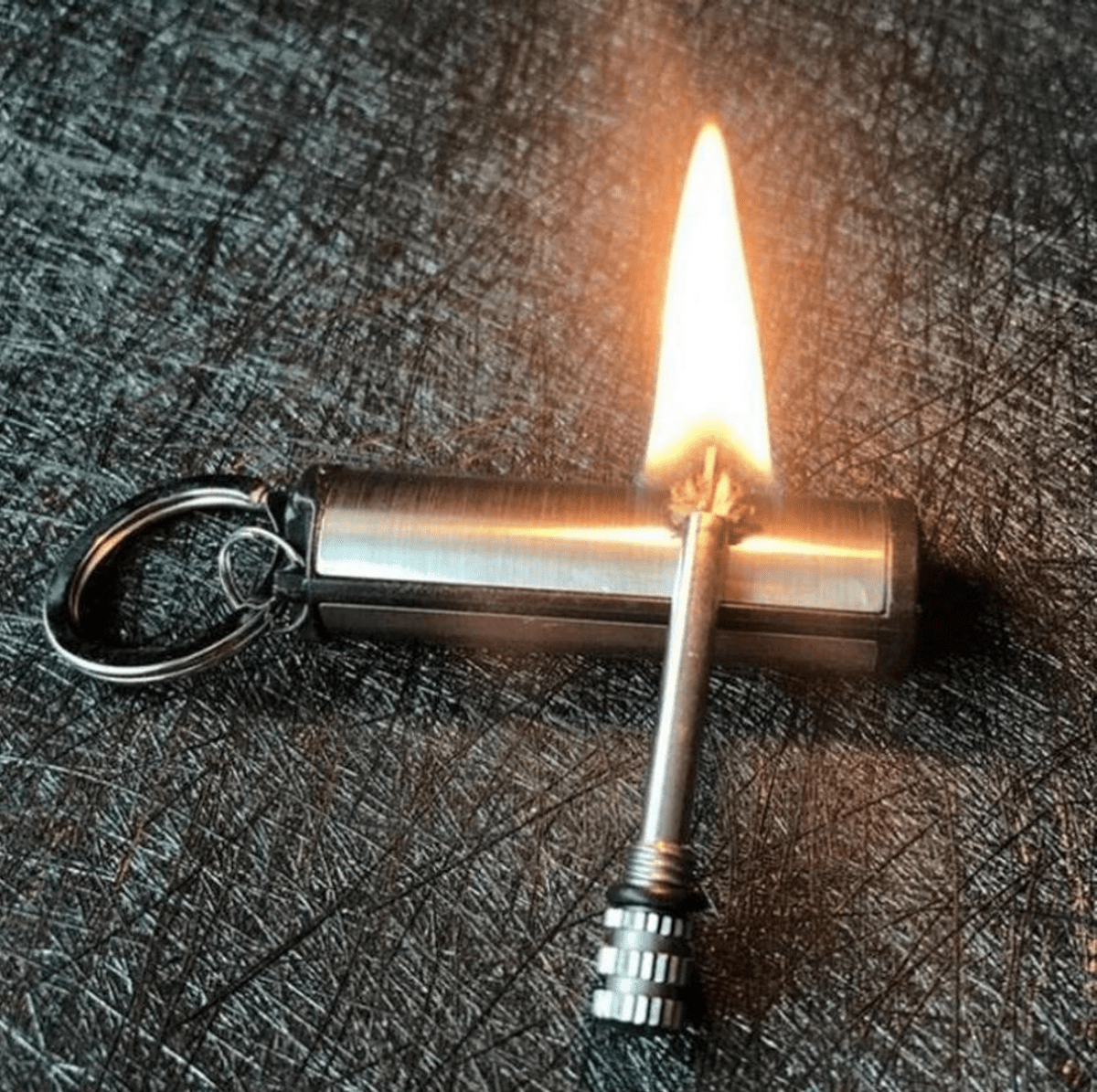 SPARKFORGE – Durable Waterproof Metal Fire Starter Keychain for Camping