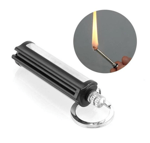 SPARKFORGE – Durable Waterproof Metal Fire Starter Keychain for Camping