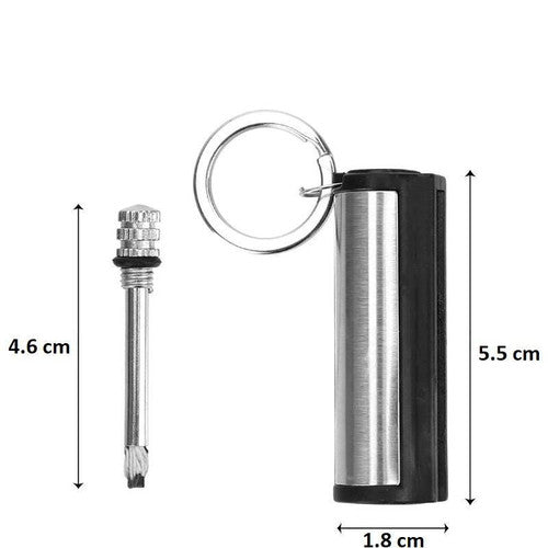 SPARKFORGE – Durable Waterproof Metal Fire Starter Keychain for Camping