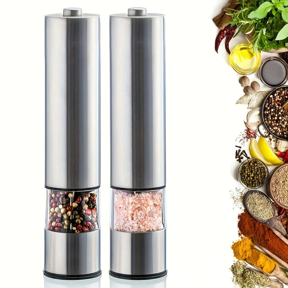 SPEEDSPICE – Electric Salt and Pepper Grinder Set with One-Handed Operation and Built-In Light