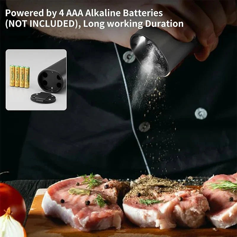 SPICEDUO – Electric Salt and Pepper Grinder Set with Adjustable Coarseness