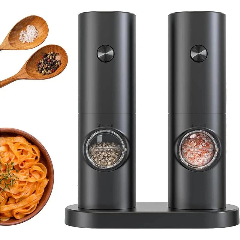 SPICEDUO – Electric Salt and Pepper Grinder Set with Adjustable Coarseness