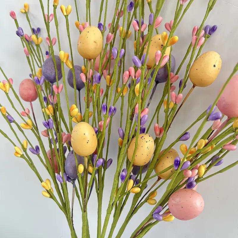 SPRINGOVA – Vibrant Easter Egg Cluster Stems for Spring Decor