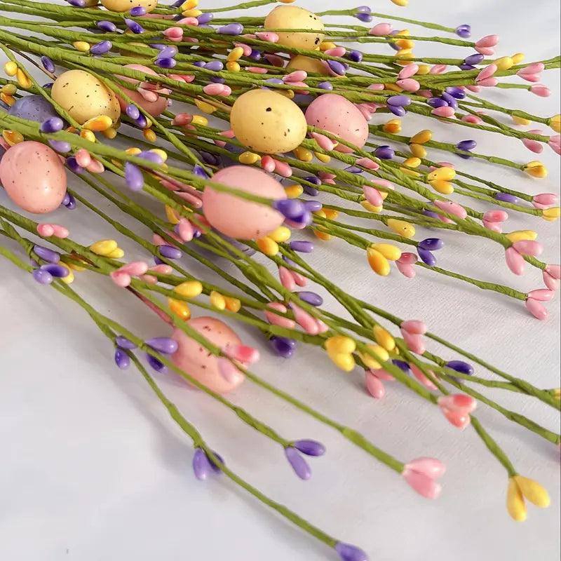 SPRINGOVA – Vibrant Easter Egg Cluster Stems for Spring Decor