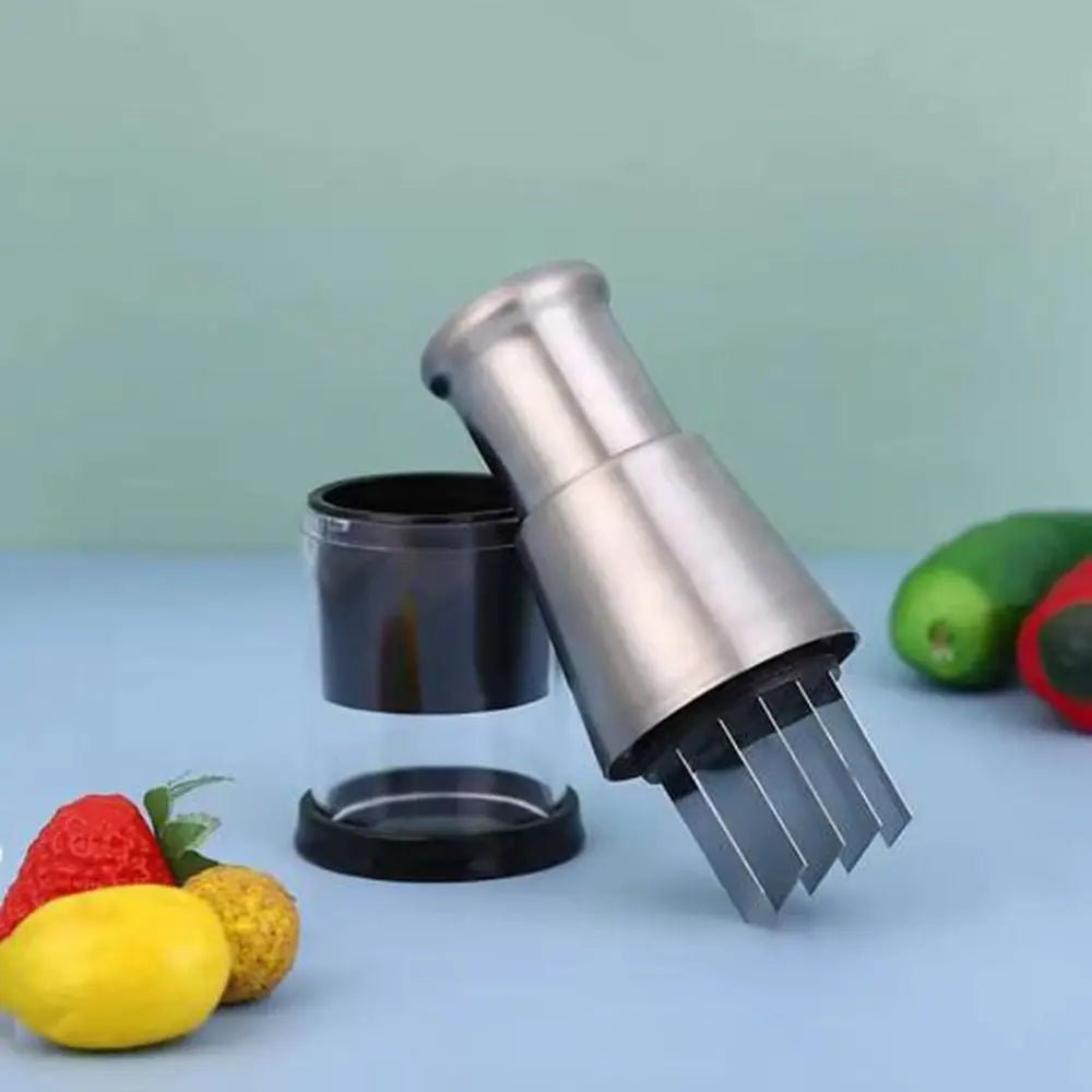 STEELMINCE – Compact Garlic Chopper Featuring Durable Steel Cutting Blades