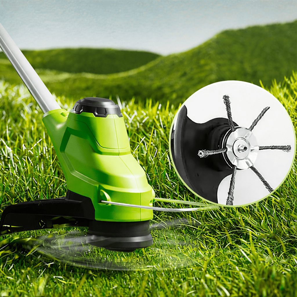 STEELSWEEP – Universal Carbon Steel Brush Head for Heavy-Duty Trimming and Cleaning