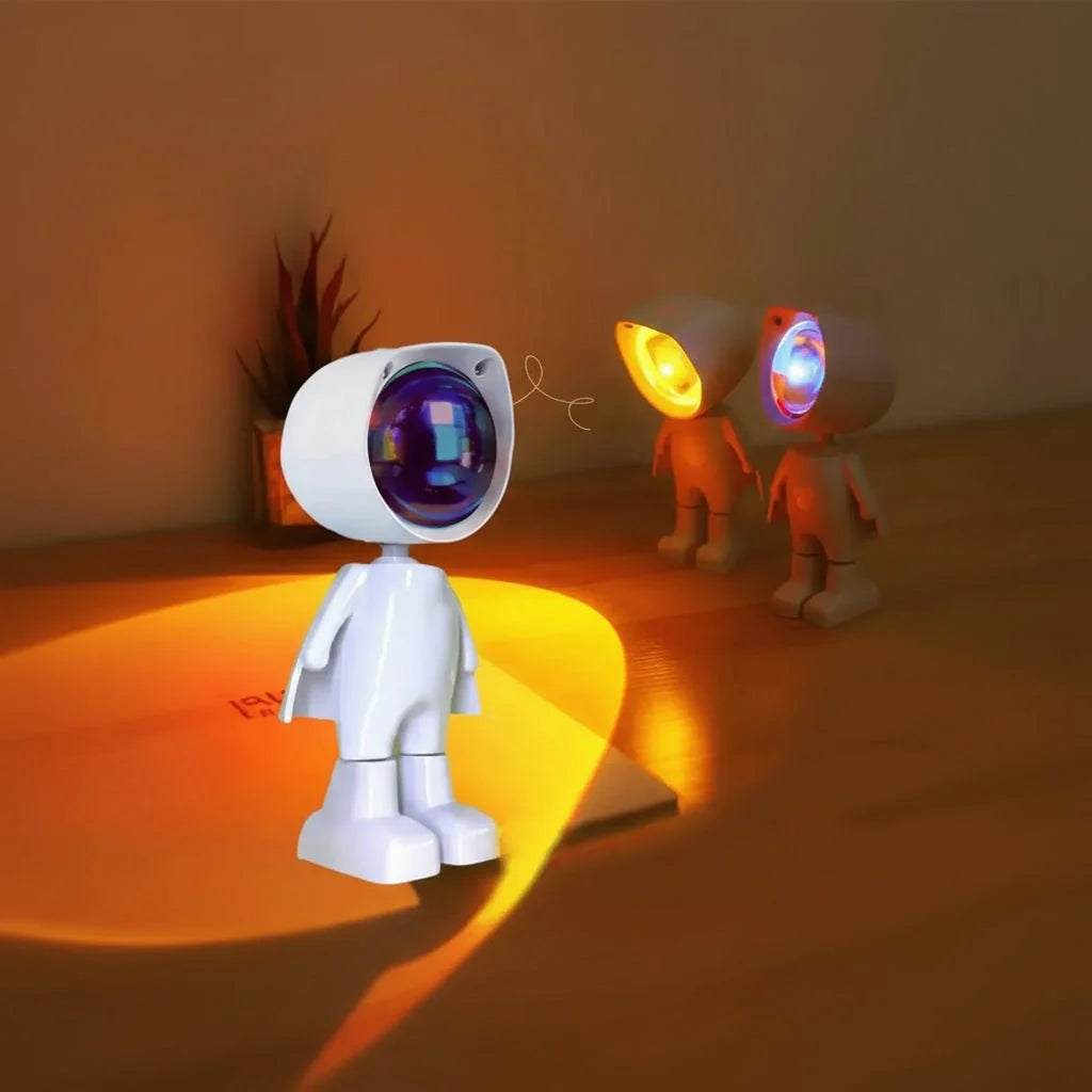 STELLABOT – Astronaut Robot Rainbow Light with Rechargeable Ambient Glow
