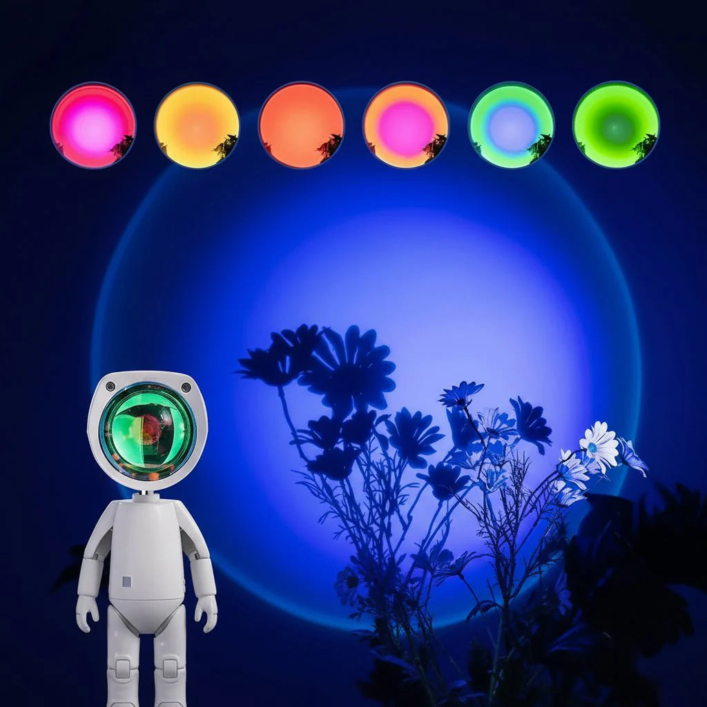 STELLABOT – Astronaut Robot Rainbow Light with Rechargeable Ambient Glow