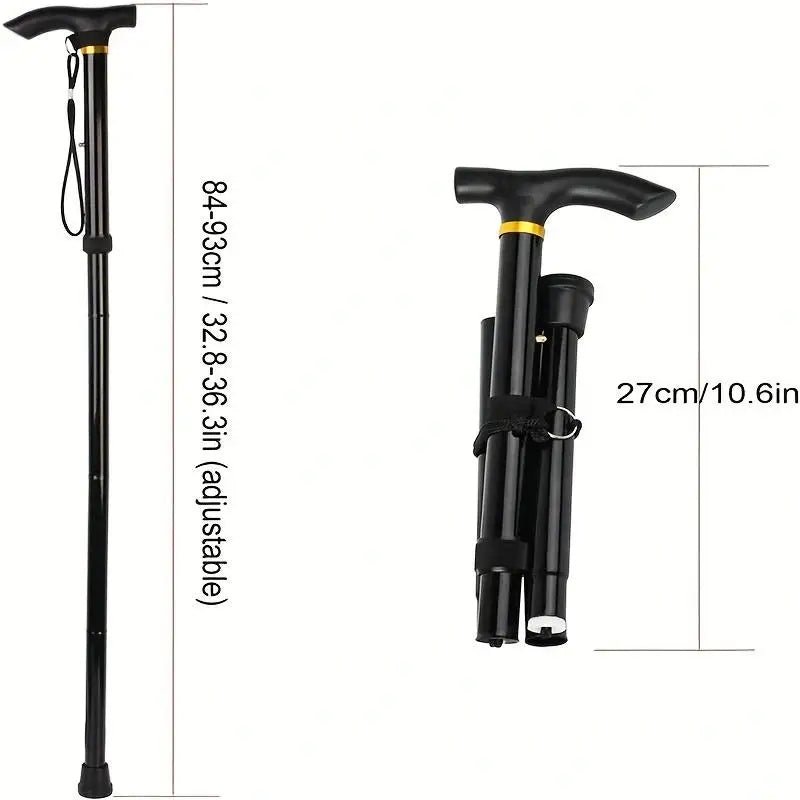 STEPFOLD – Compact Telescopic Folding Walking Stick for Controlled Hiking Support