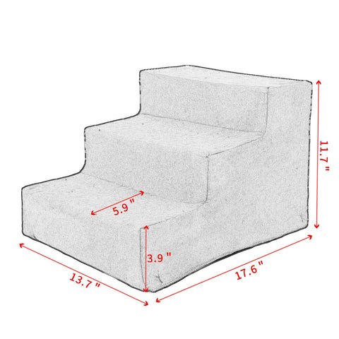 STEPPAW MINI – Portable 3-Step Dog Stairs for Small Pets