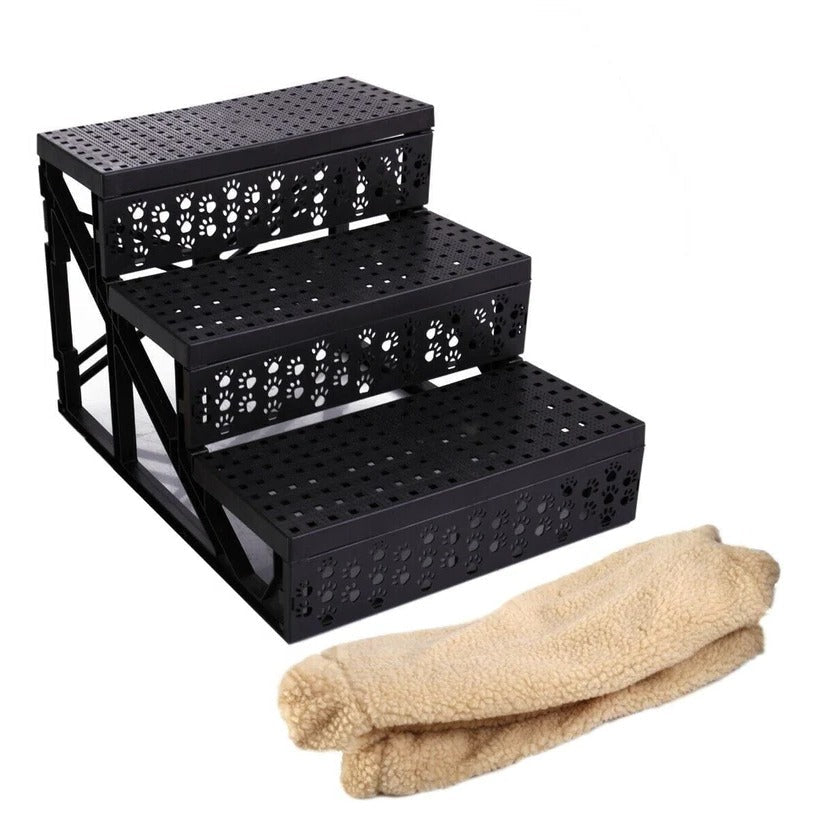 STEPPAW MINI – Portable 3-Step Dog Stairs for Small Pets
