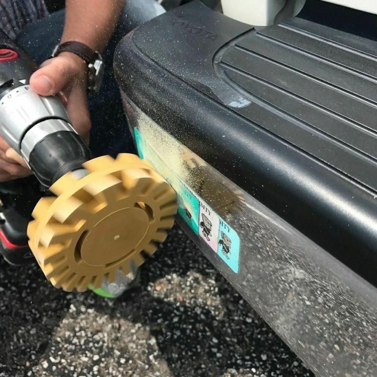 STICKOFF – Drill Attachment Sticker Remover Wheel for Safe Adhesive Removal