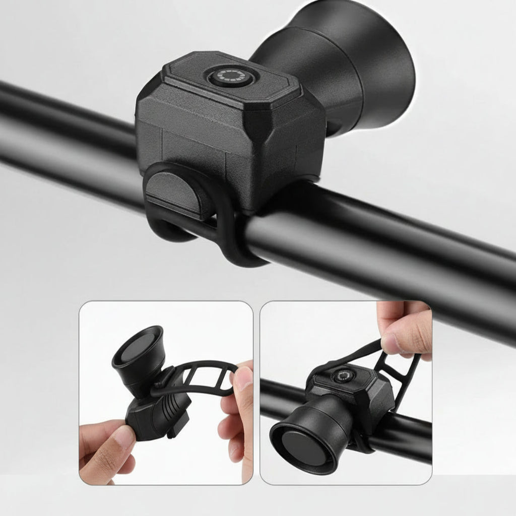 STREETIX – USB Rechargeable Waterproof Bicycle Horn for Safe Riding