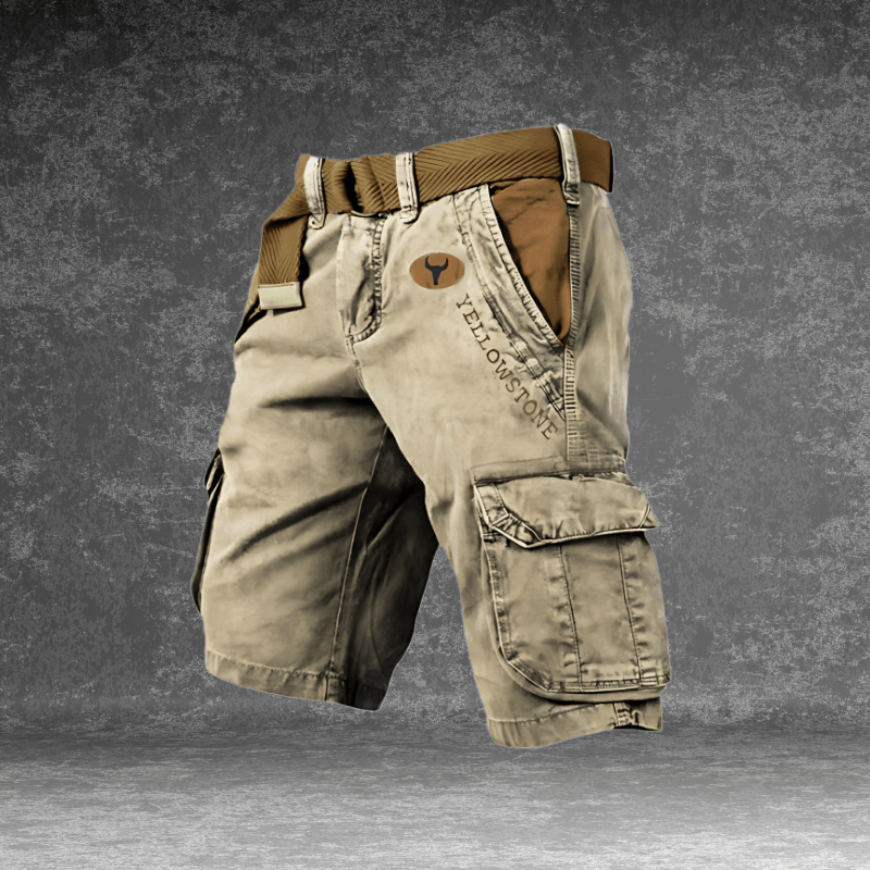EVERMOVE – Men’s Cargo Shorts with Multi-Pocket Utility & Durable Polyester Fabric