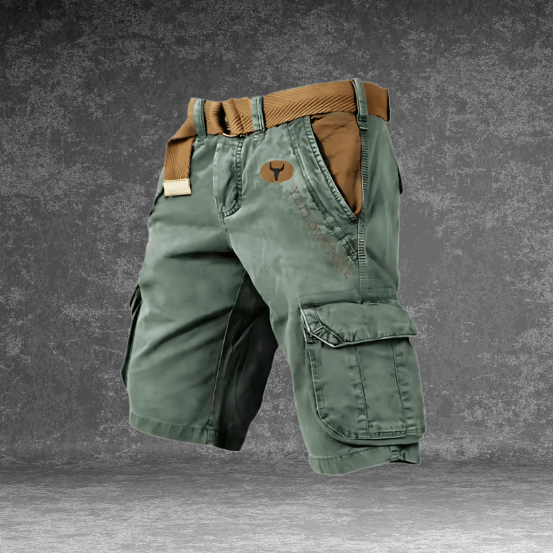 EVERMOVE – Men’s Cargo Shorts with Multi-Pocket Utility & Durable Polyester Fabric