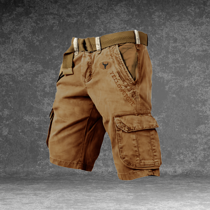 EVERMOVE – Men’s Cargo Shorts with Multi-Pocket Utility & Durable Polyester Fabric