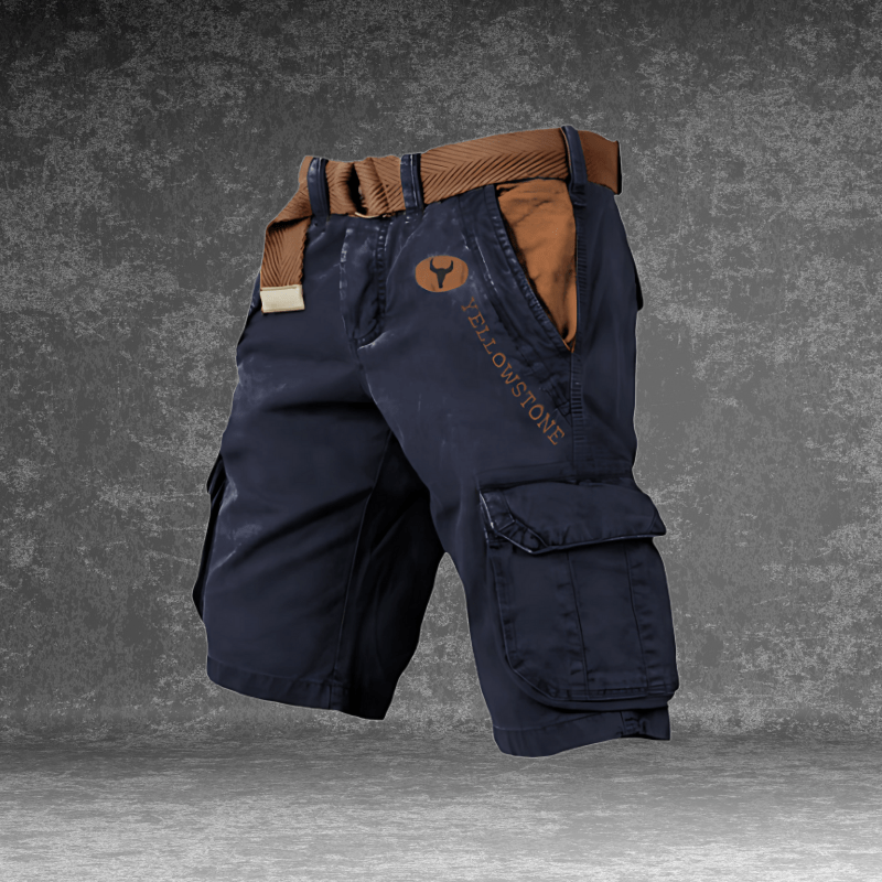 EVERMOVE – Men’s Cargo Shorts with Multi-Pocket Utility & Durable Polyester Fabric