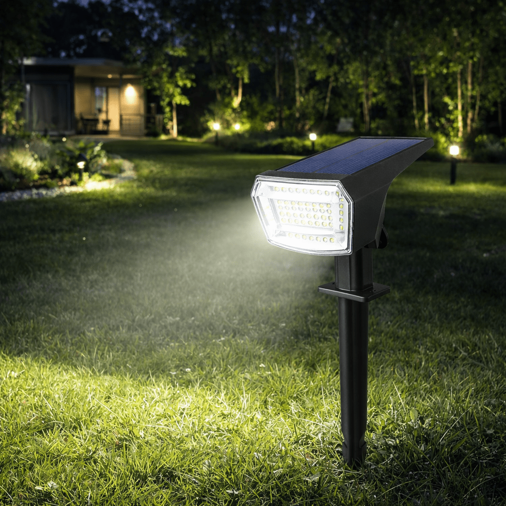 SUNBEAMER – Solar LED Floodlight with Long-Lasting Battery