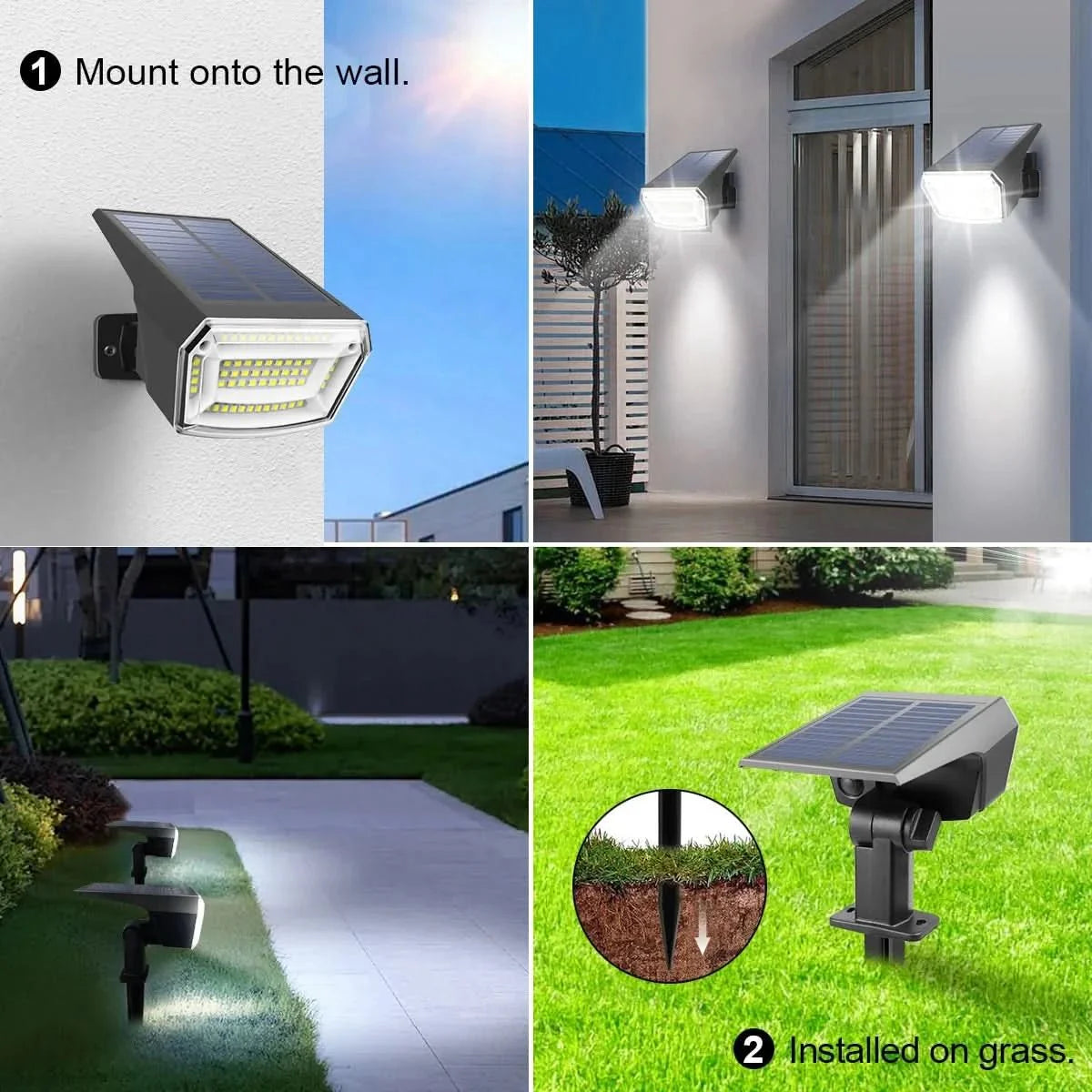 SUNBEAMER – Solar LED Floodlight with Long-Lasting Battery