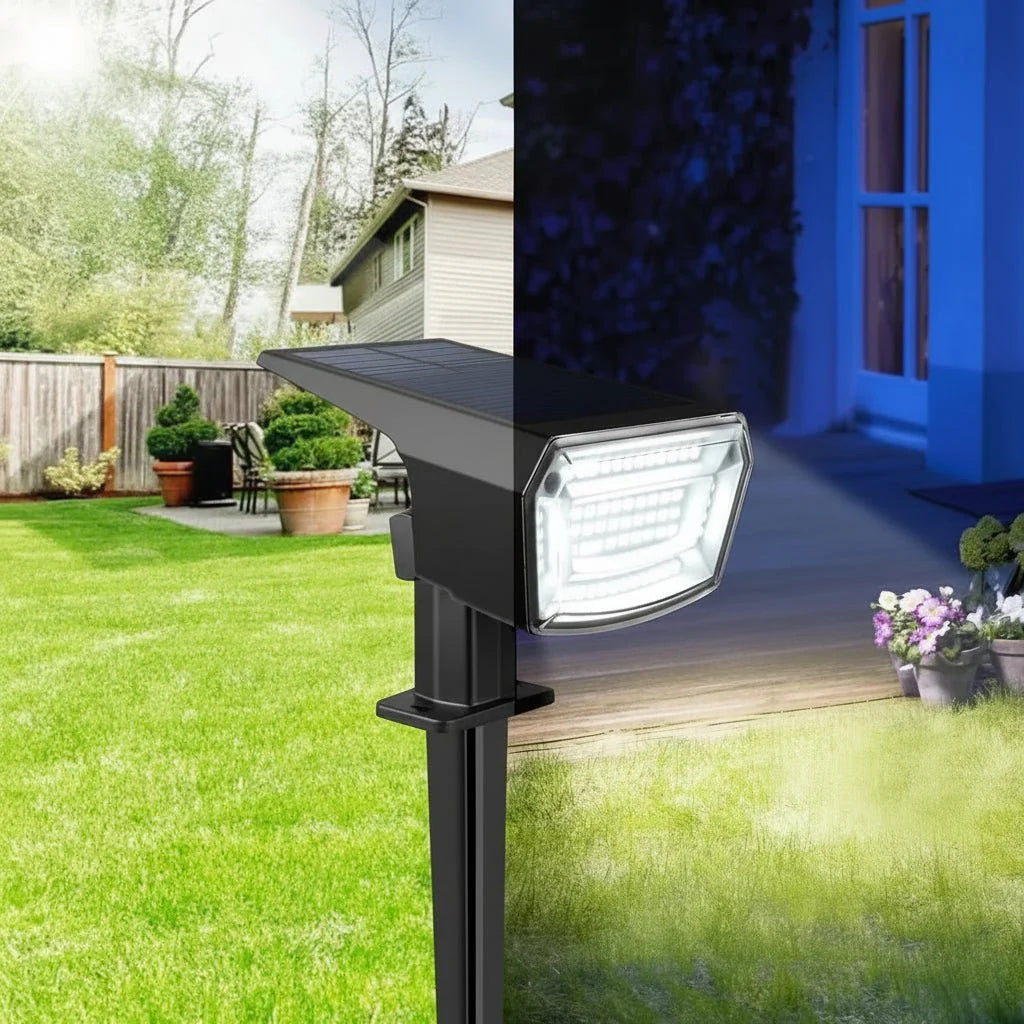 SUNBEAMER – Solar LED Floodlight with Long-Lasting Battery