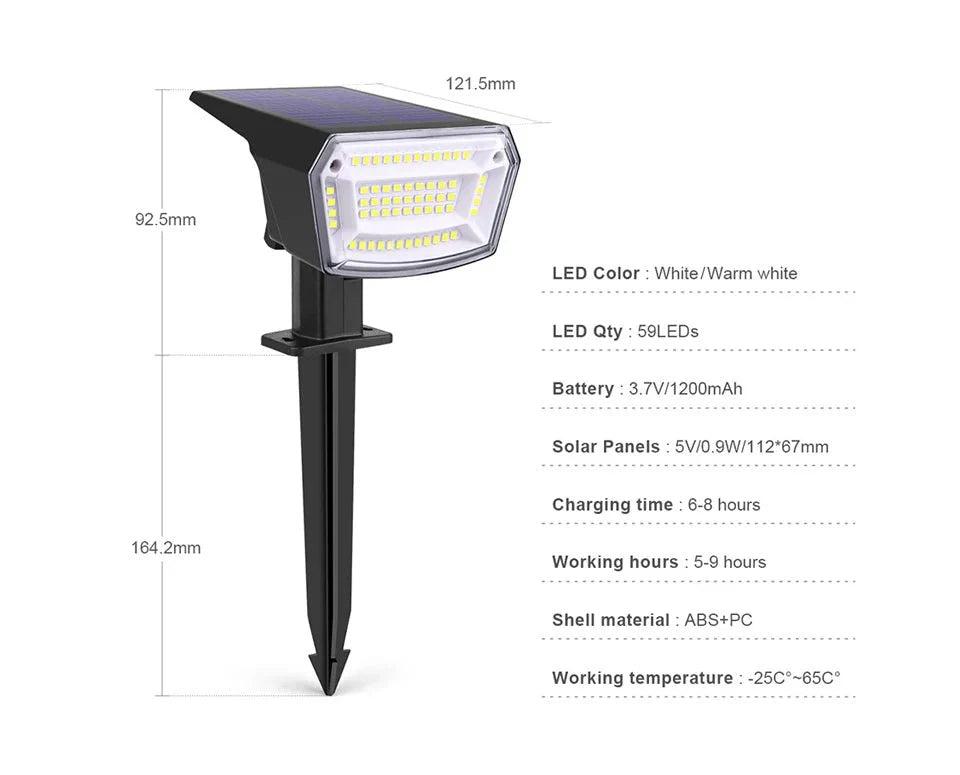 SUNBEAMER – Solar LED Floodlight with Long-Lasting Battery