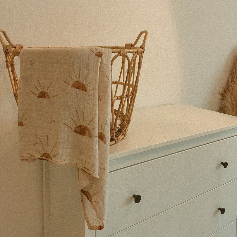Muslin Swaddle Blanket (Blush/Soft Mauve)