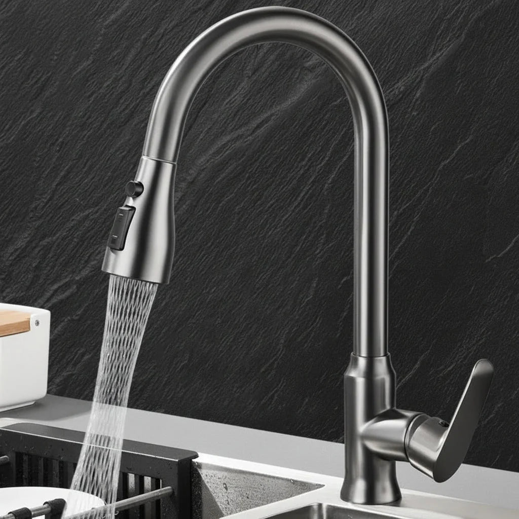 SWIVELPRO – 360° Rotating Pull-Out Kitchen Mixer Tap