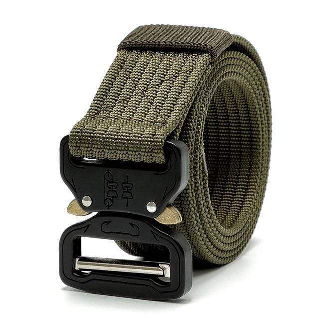 Men's Tactical Belt - Heavy Duty Military Style Nylon Riggers Webbing