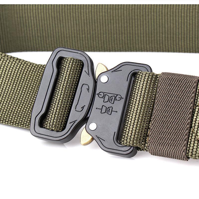 Men's Tactical Belt - Heavy Duty Military Style Nylon Riggers Webbing