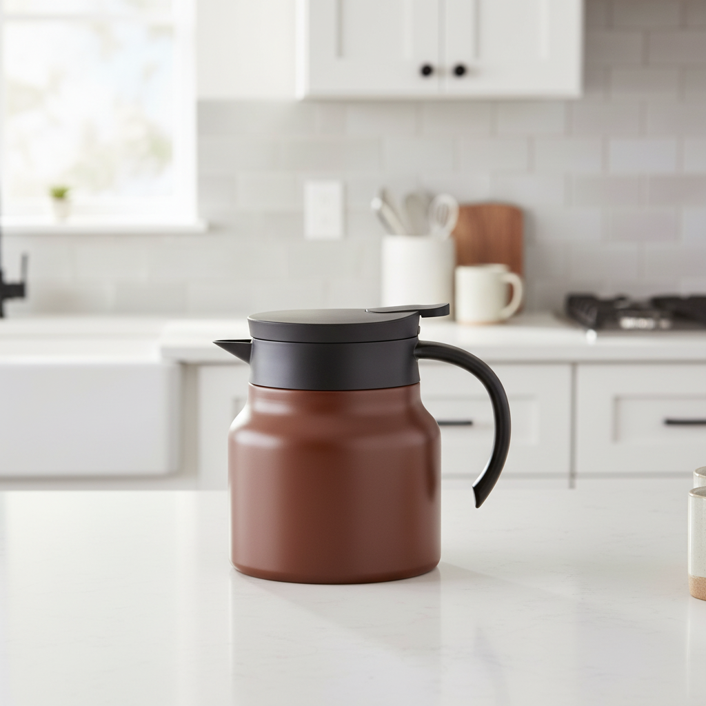 TeaLuxe – Insulated Teapot with Stainless Steel & Ceramic Strainer for Hot or Cold Tea