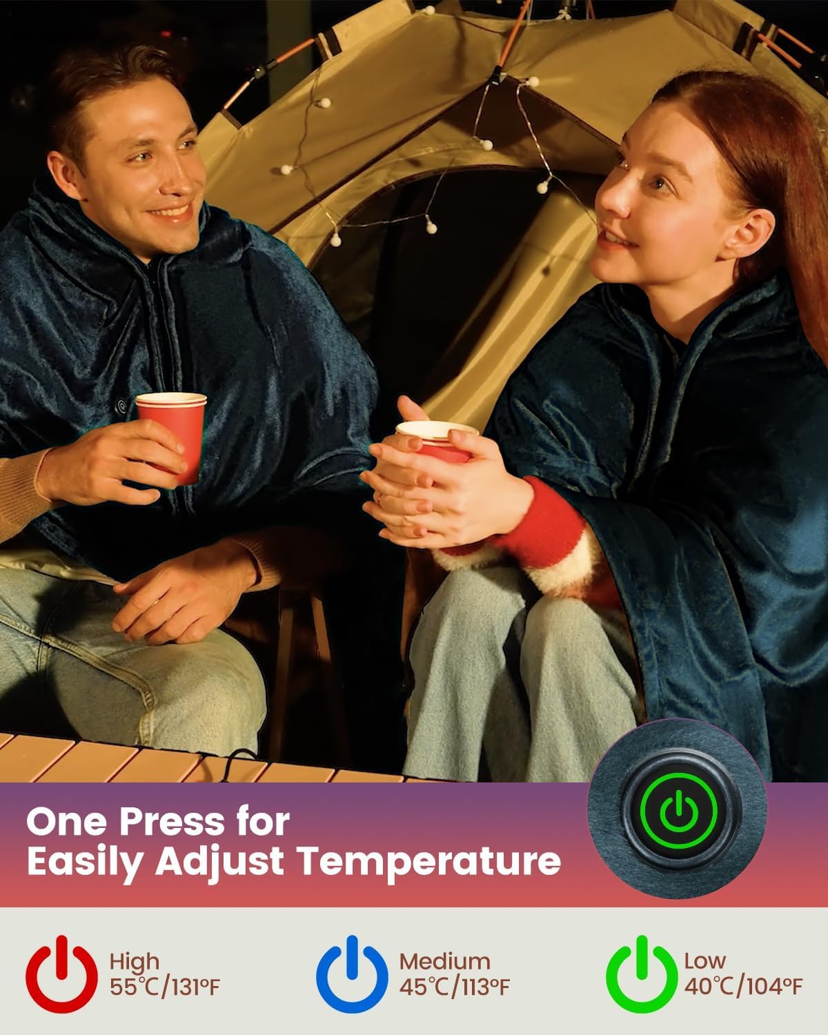 TrailBlazer™ Wearable Electric Heated Robe Blanket