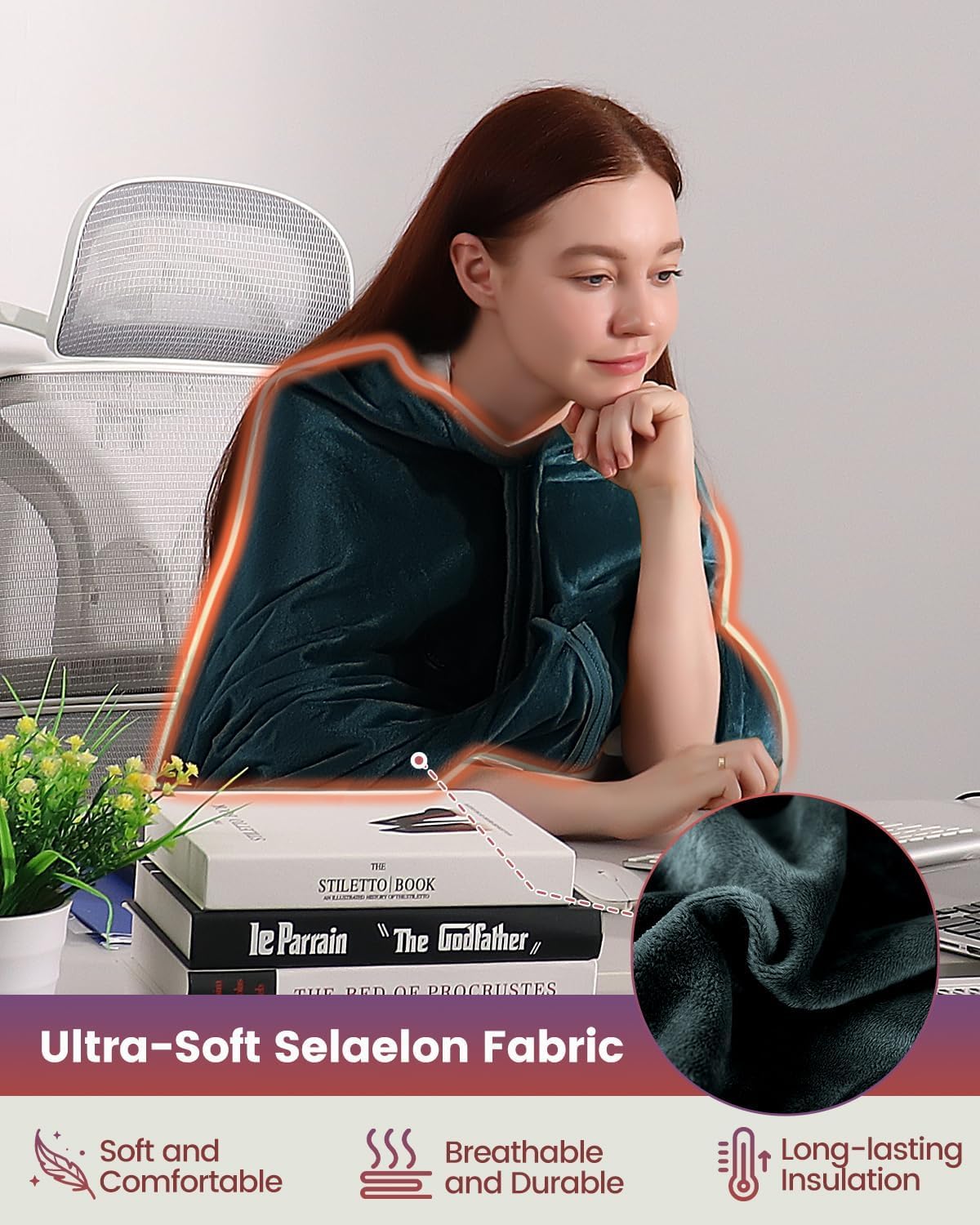 TrailBlazer™ Wearable Electric Heated Robe Blanket
