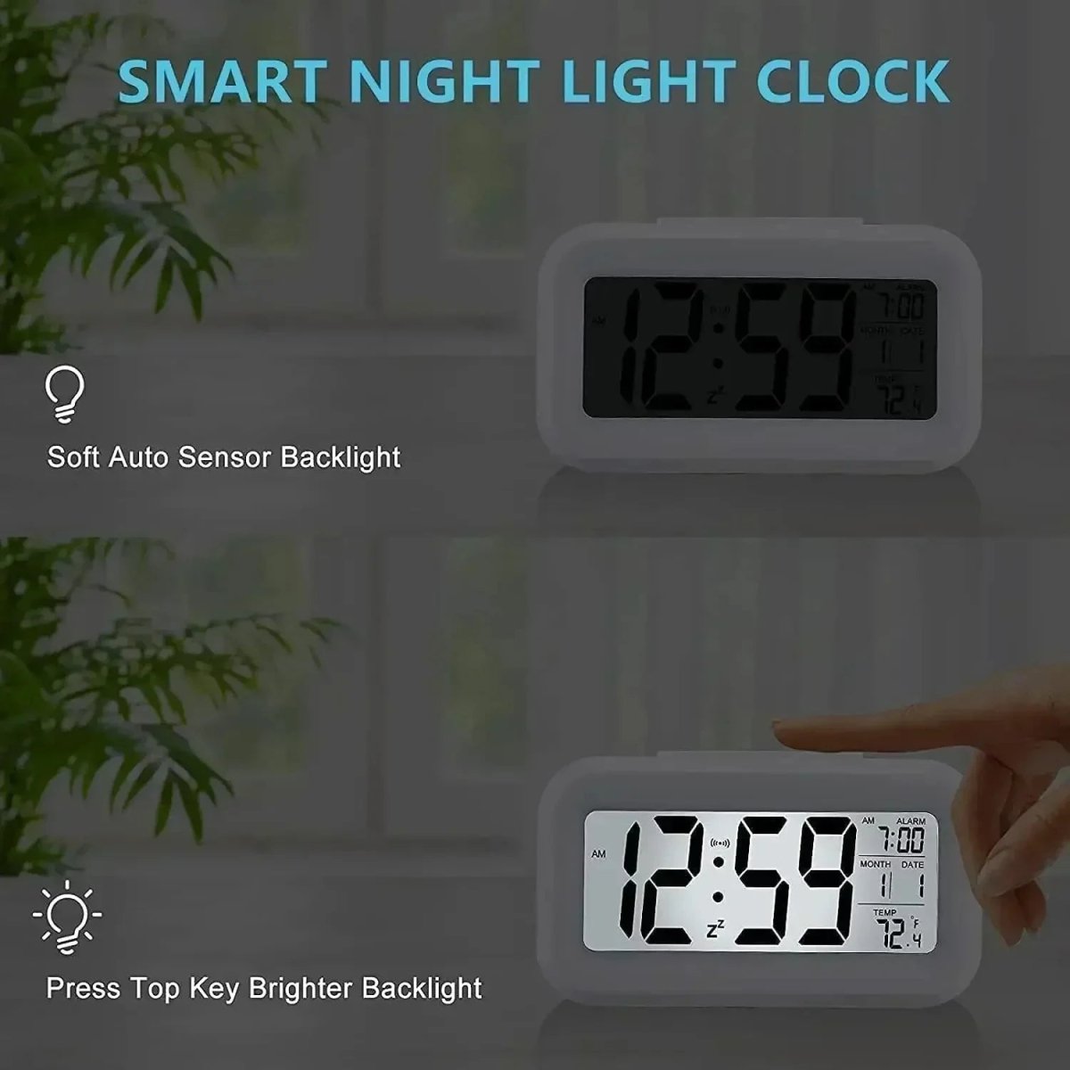 TEMPDATE MINI – Multifunction LED Digital Alarm Clock with Snooze