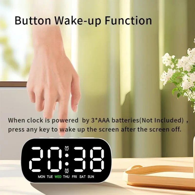 TEMPWATCH – LED Digital Alarm Clock with Dual Alarm & Temperature Display